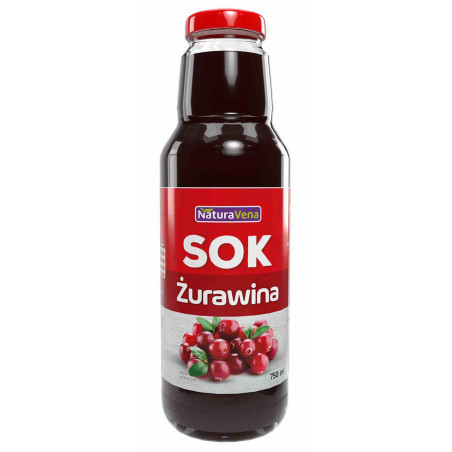 SOK Z ŻURAWINY 100 % 750 ml...